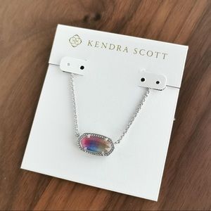 Elisa silver watercolor illusion necklace